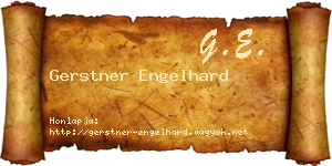 Gerstner Engelhard névjegykártya